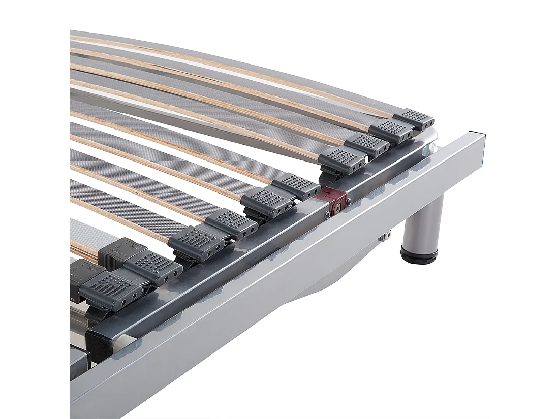 Lattenrost elektrisch verstellbar aus Holz 90x200 cm grau und silber Comfort