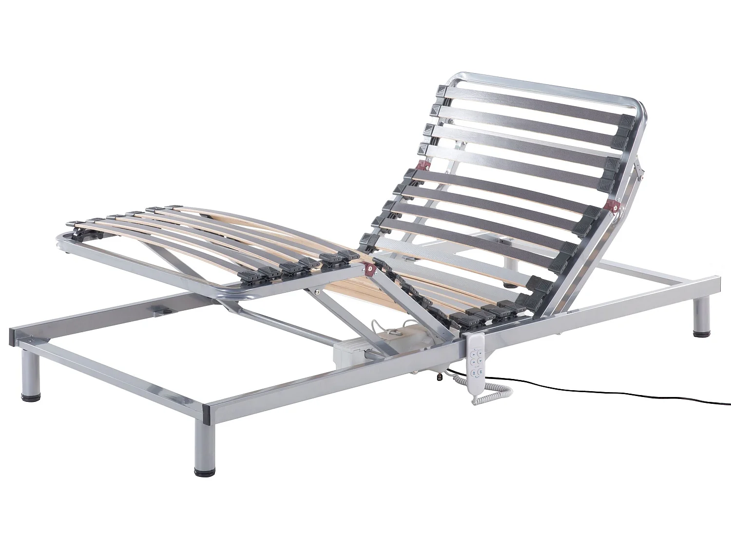 Rete del letto regolabile elettricamente COMFORT 90 x 200 cm Grigio
