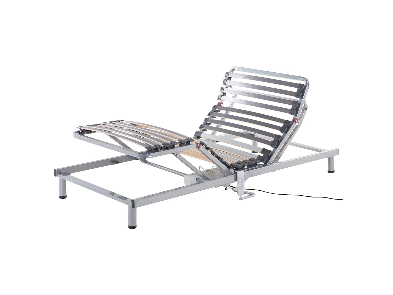 Rete del letto regolabile elettricamente COMFORT 90 x 200 cm Grigio