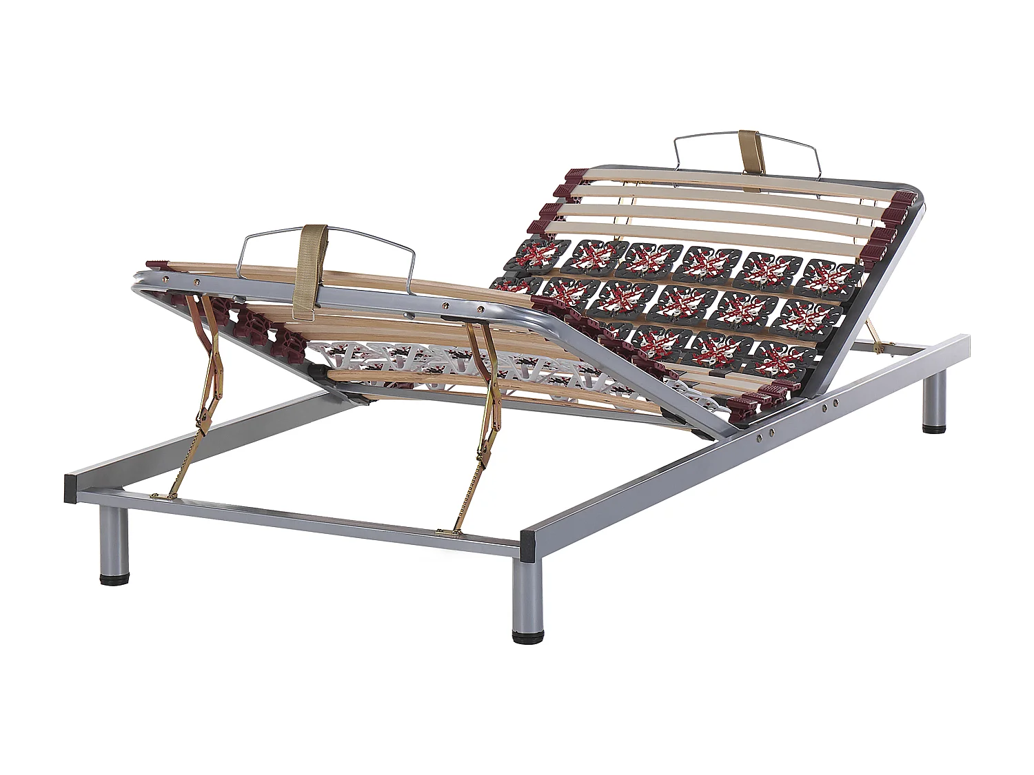 Sommier à réglage manuel MOON 90 x 200 cm Argenté