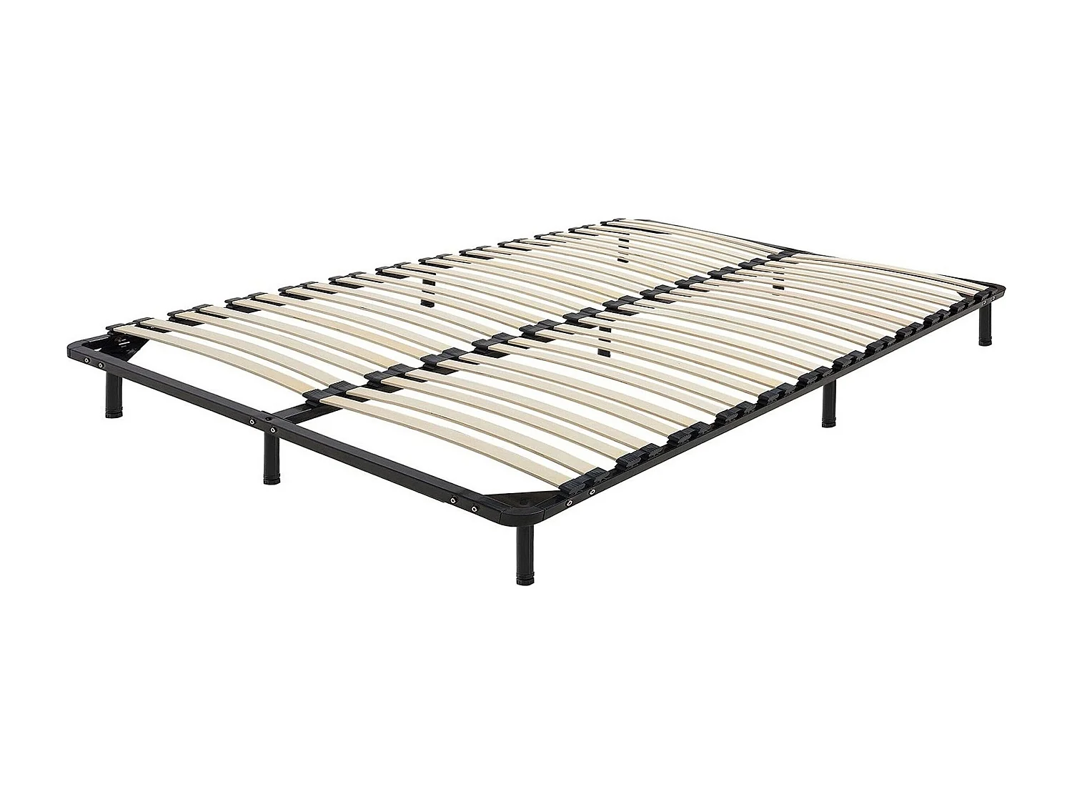 Freistehender Lattenrost für alle Betten 140x200 cm schwarz Federleisten Combourg