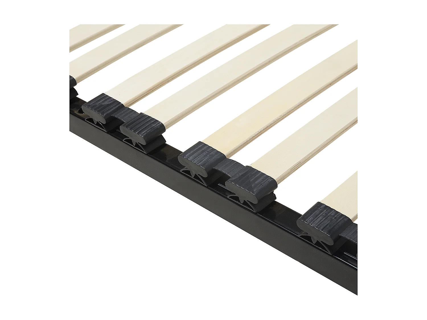 Freistehender Lattenrost für alle Betten 140x200 cm schwarz Federleisten Combourg