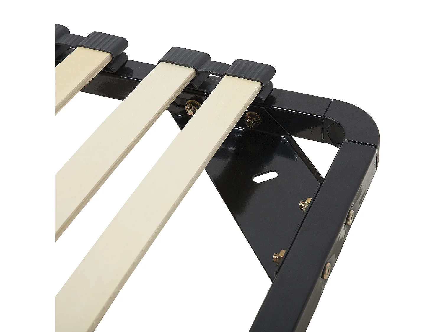 Freistehender Lattenrost für alle Betten 140x200 cm schwarz Federleisten Combourg