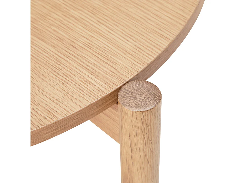 Verade - Lot de 2 tables basses rondes en bois - Bois clair