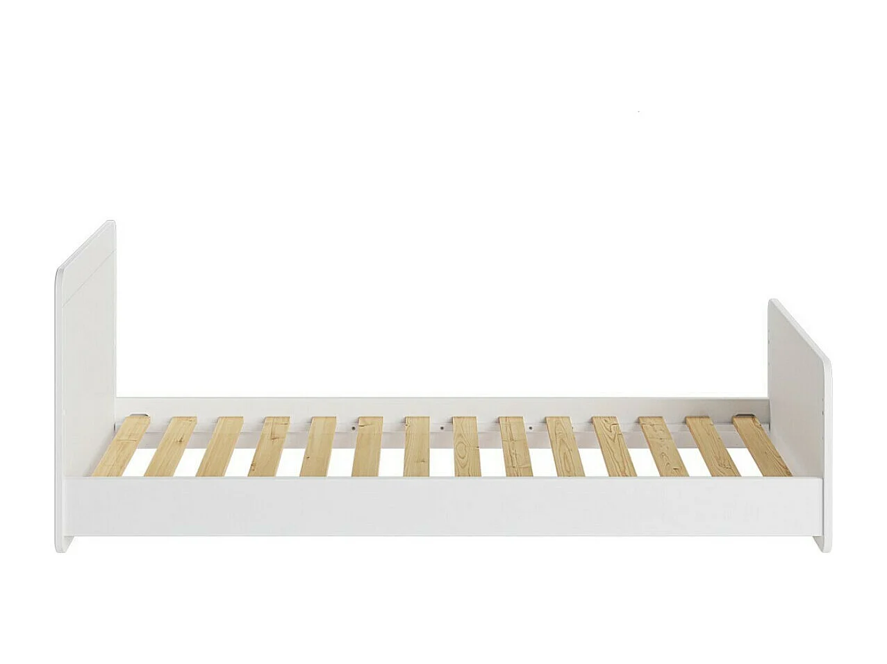 Lit enfant 90x200 cm bois massif blanc LILOW