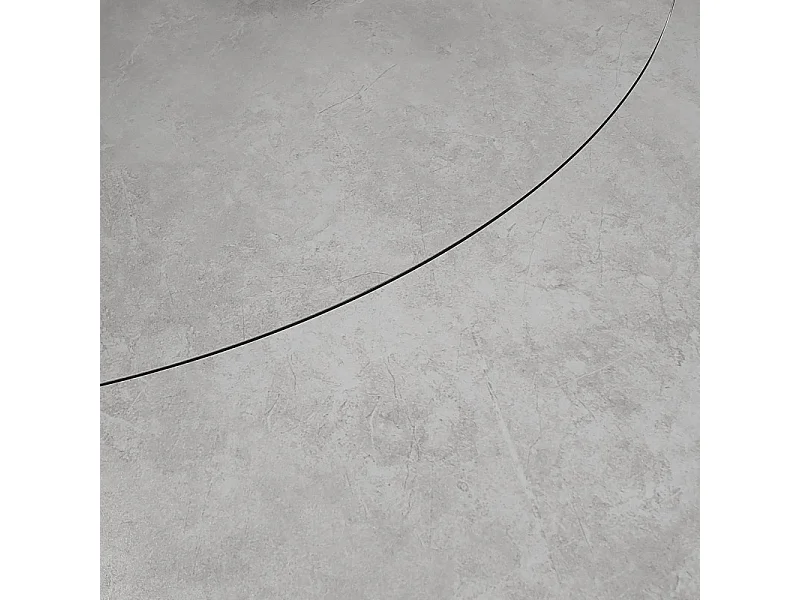 Table extensible ovale 130 à 190 cm en céramique gris béton - ADELE