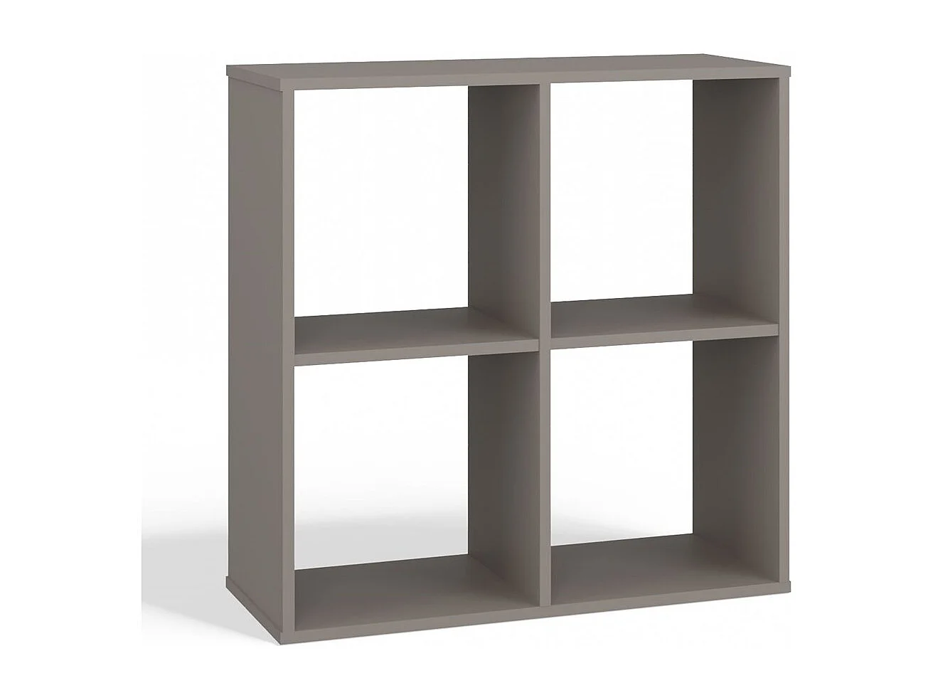 MARION - Étagère casier fonctionnelle bibliothèque chambre/bureau/salon - Dimensions : 75x74x30 - Meuble rangement livres - Gris