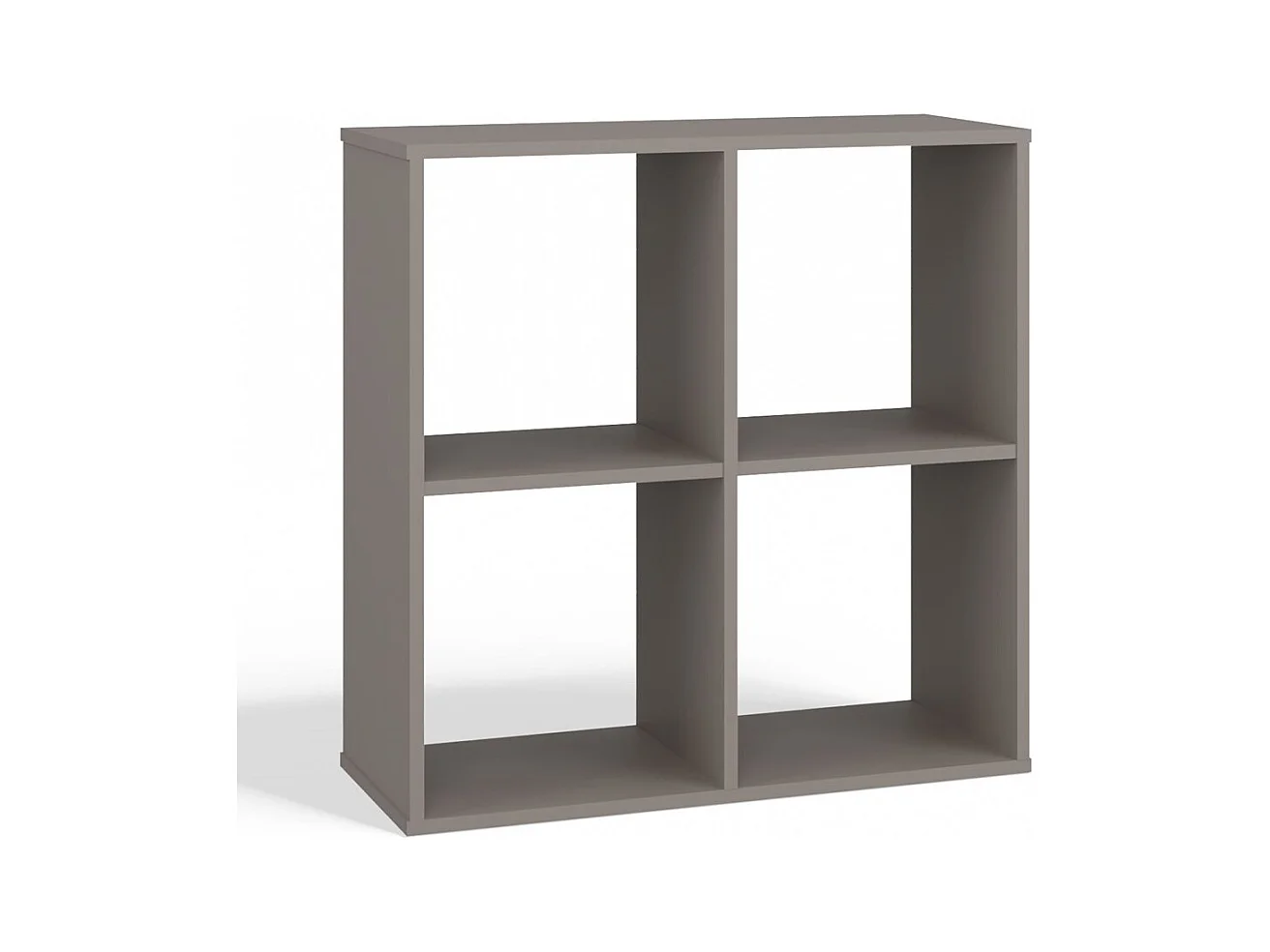 MARION - Étagère casier fonctionnelle bibliothèque chambre/bureau/salon - Dimensions : 75x74x30 - Meuble rangement livres - Gris