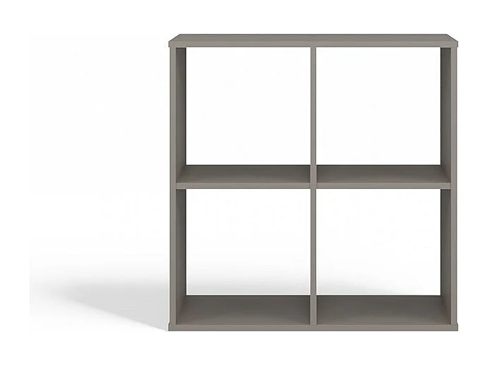 MARION - Étagère casier fonctionnelle bibliothèque chambre/bureau/salon - Dimensions : 75x74x30 - Meuble rangement livres - Gris