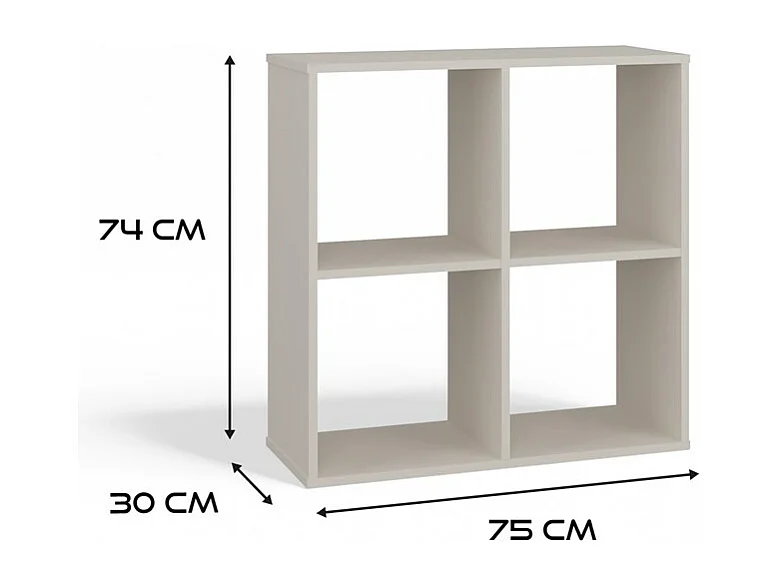 Marion - Scaffale per armadio funzionale Scaffale per camera da letto/ufficio/soggiorno - Dimensioni: 75x74x30 - contenitore per libri