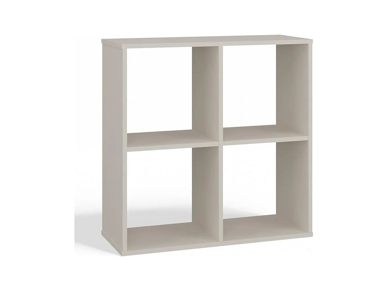 MARION - Étagère casier fonctionnelle bibliothèque chambre/bureau/salon - Dimensions : 75x74x30 - Meuble rangement livres - Beige