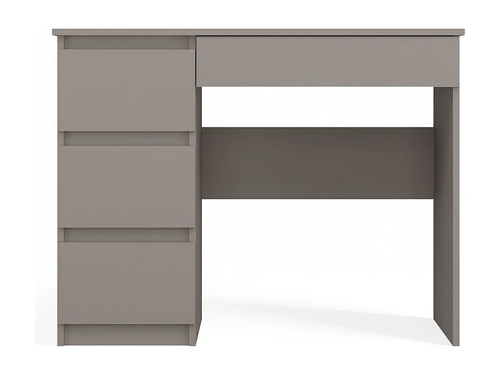 MESO - Bureau gauche style moderne bureau/chambre d’ado - 98x51x76 - 4 tiroirs - Gris