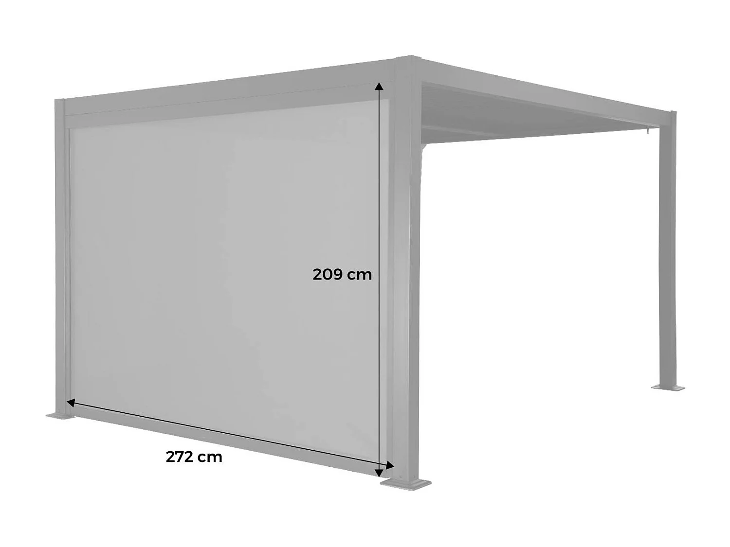 Store latéral 3m pour pergola bioclimatique Palace
