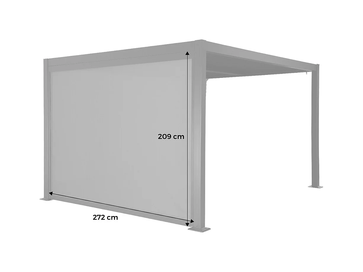 Store latéral 3m pour pergola bioclimatique Palace