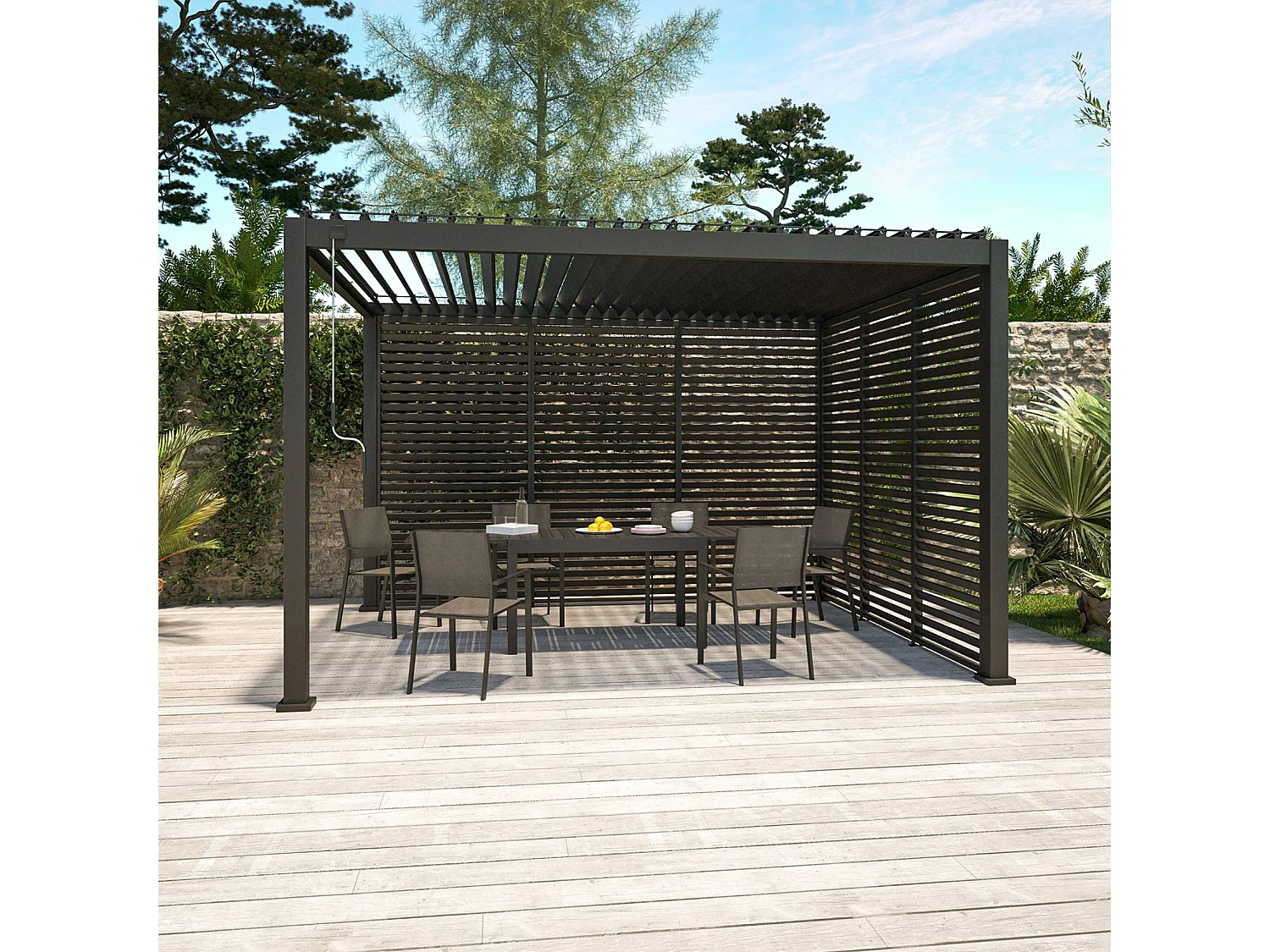Persiana in alluminio da 100cm per pergola a lamelle triomphe,