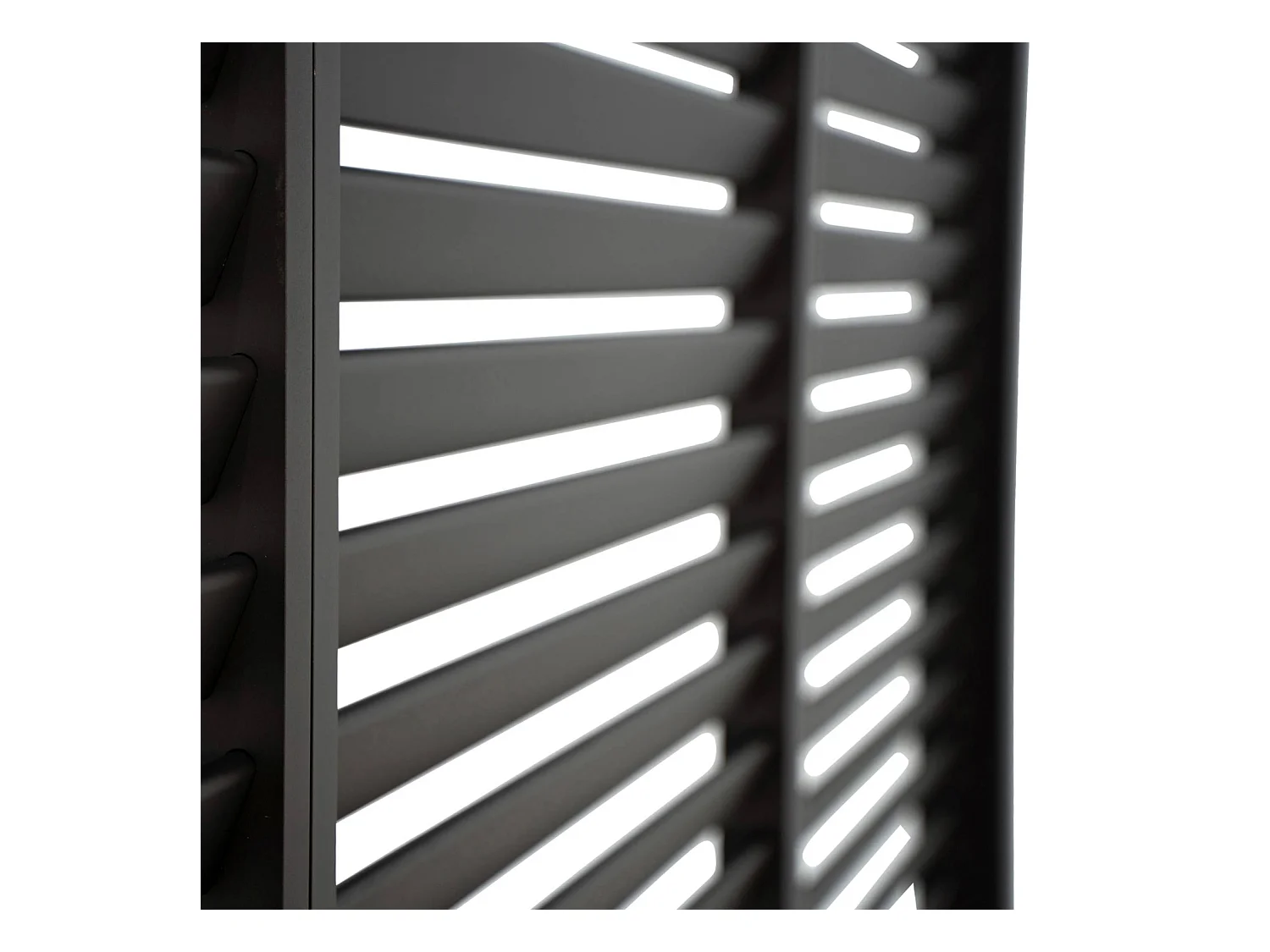 Persienne 100cm pour pergola bioclimatique Triomphe. panneau brise vue. côté 3m. aluminium. anthracite
