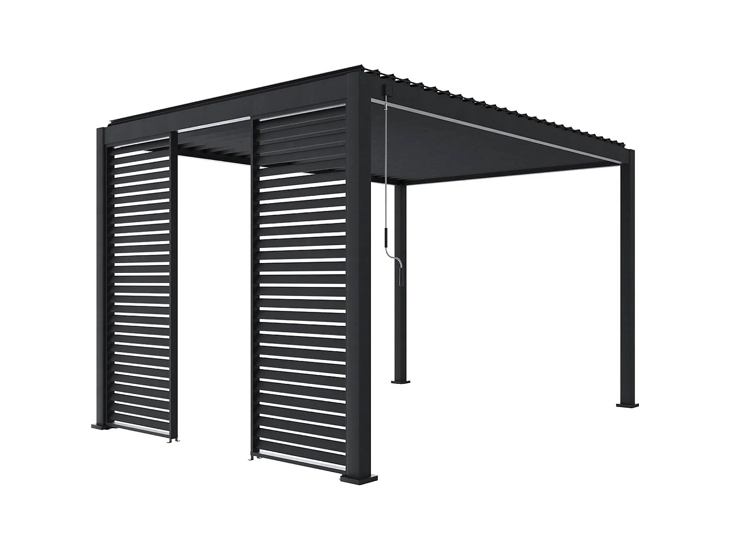 Persienne 100cm pour pergola bioclimatique Triomphe. panneau brise vue. côté 3m. aluminium. anthracite