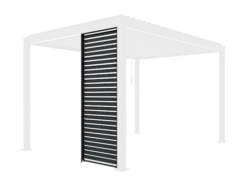 Persienne 100cm pour pergola bioclimatique Triomphe. panneau brise vue. côté 3m. aluminium. anthracite