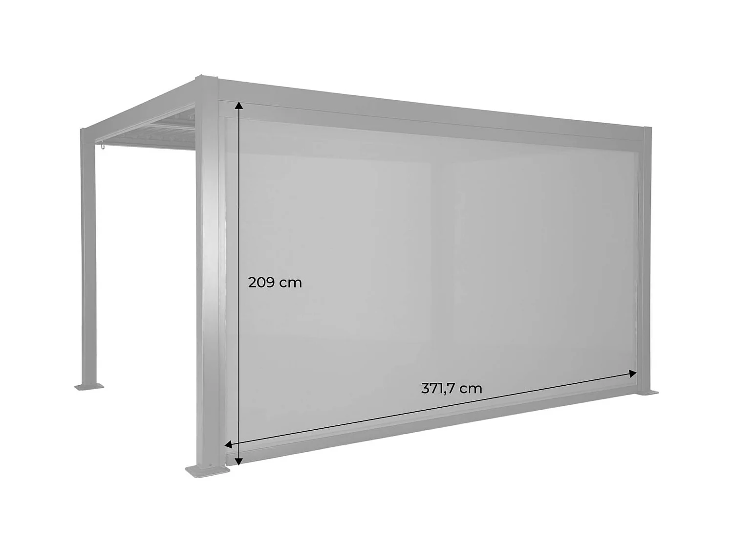 Store latéral 4m pour pergola bioclimatique Palace