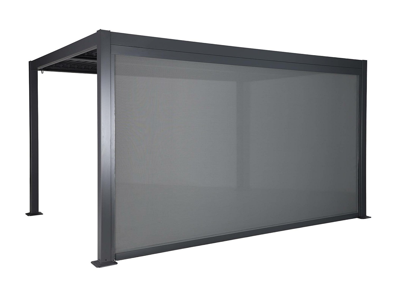 Toldo lateral para pérgola, 4m antracita
