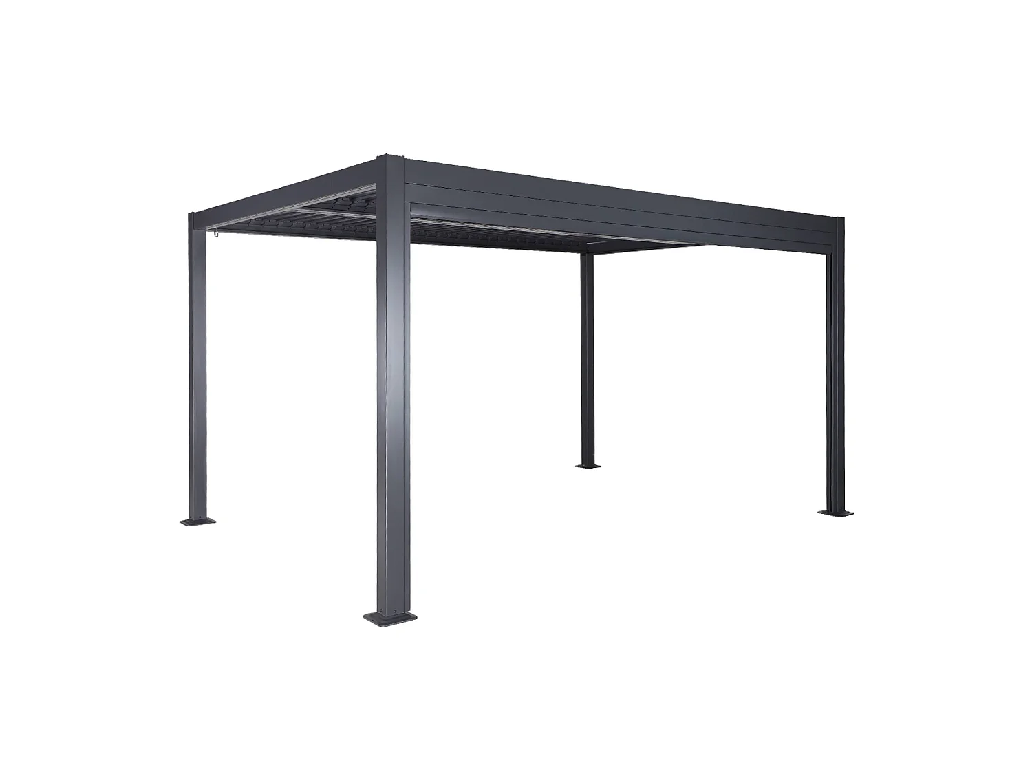 Estor lateral enrollable de aluminio y textileno para pérgola