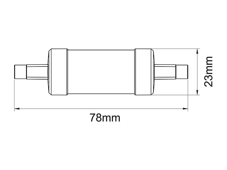 Lampadina a led R7s 78mm 5W ø23mm 574lumen 3000k