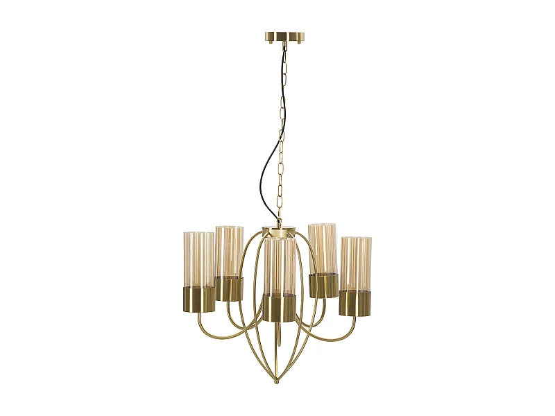 Lampe Suspension 5 Têtes "Versailles" 60cm Or