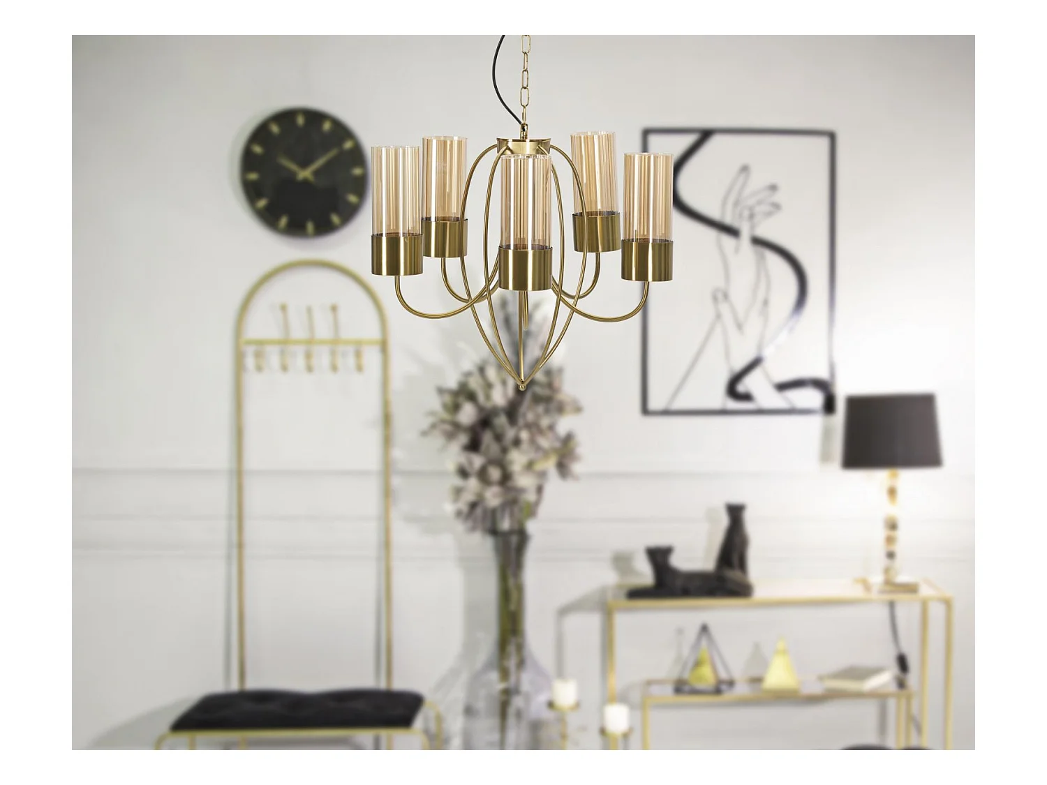 LUSTRE VERSAILLES 5 LUZES CM Ø 80X103