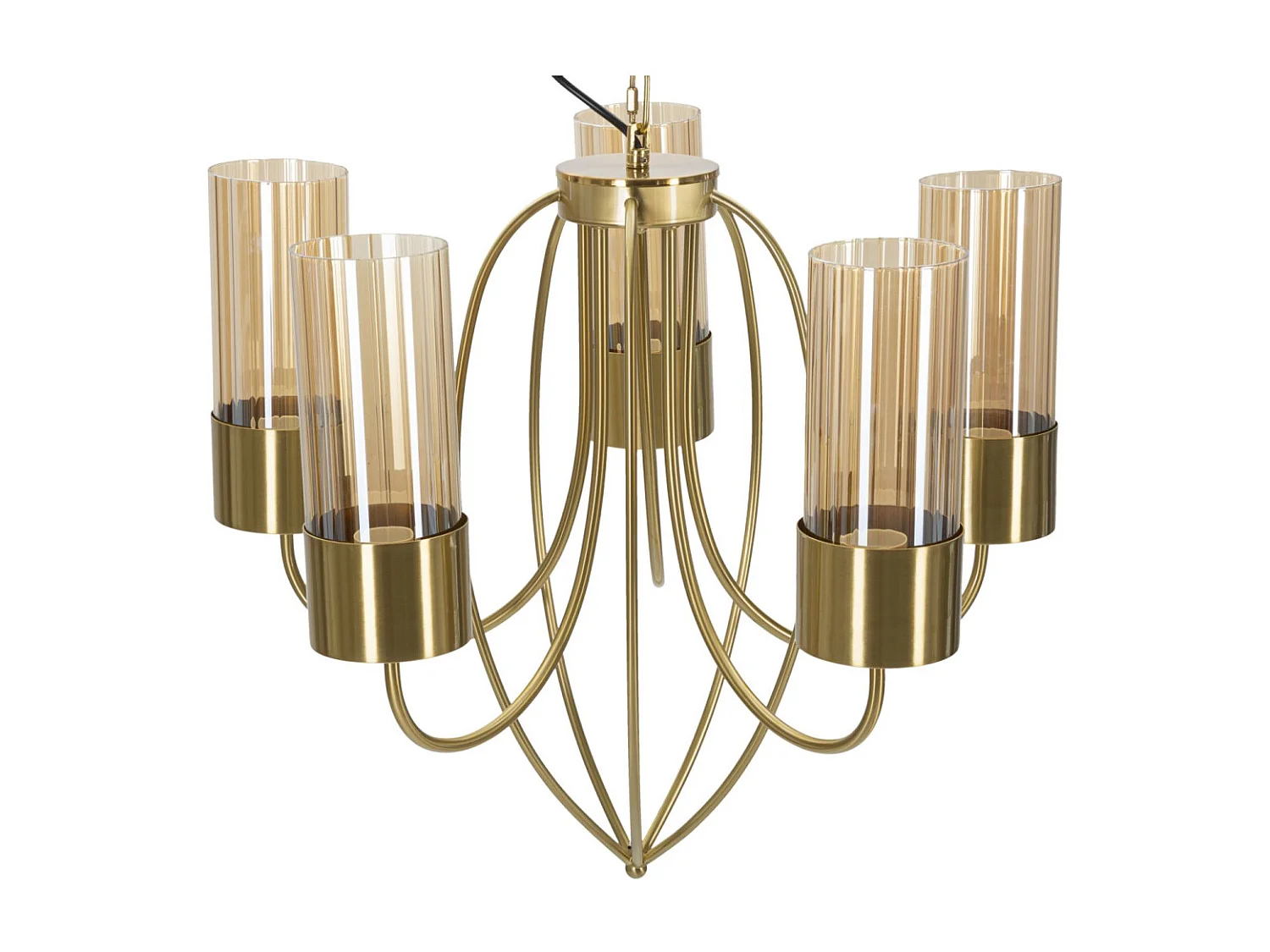 Lampe Suspension 5 Têtes "Versailles" 60cm Or