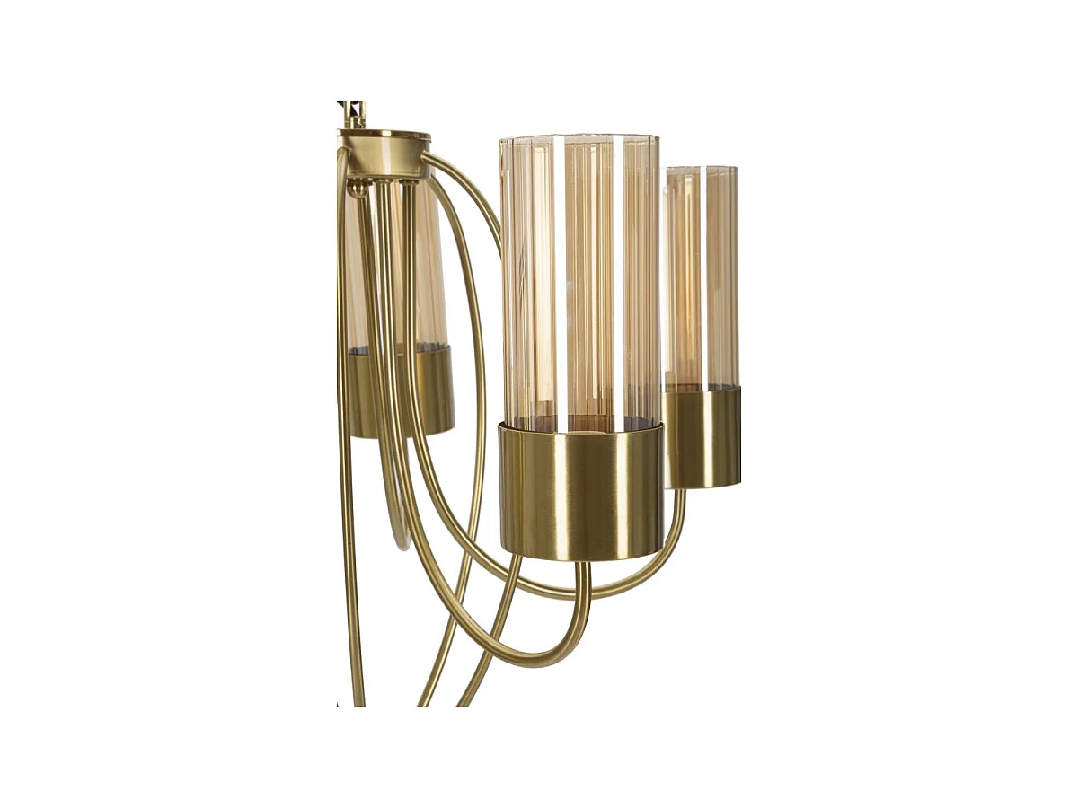 Lampe Suspension 5 Têtes "Versailles" 60cm Or