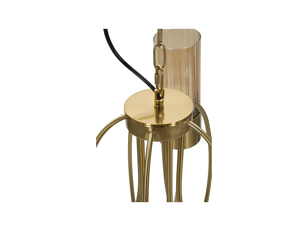 Lampe Suspension 5 Têtes "Versailles" 60cm Or