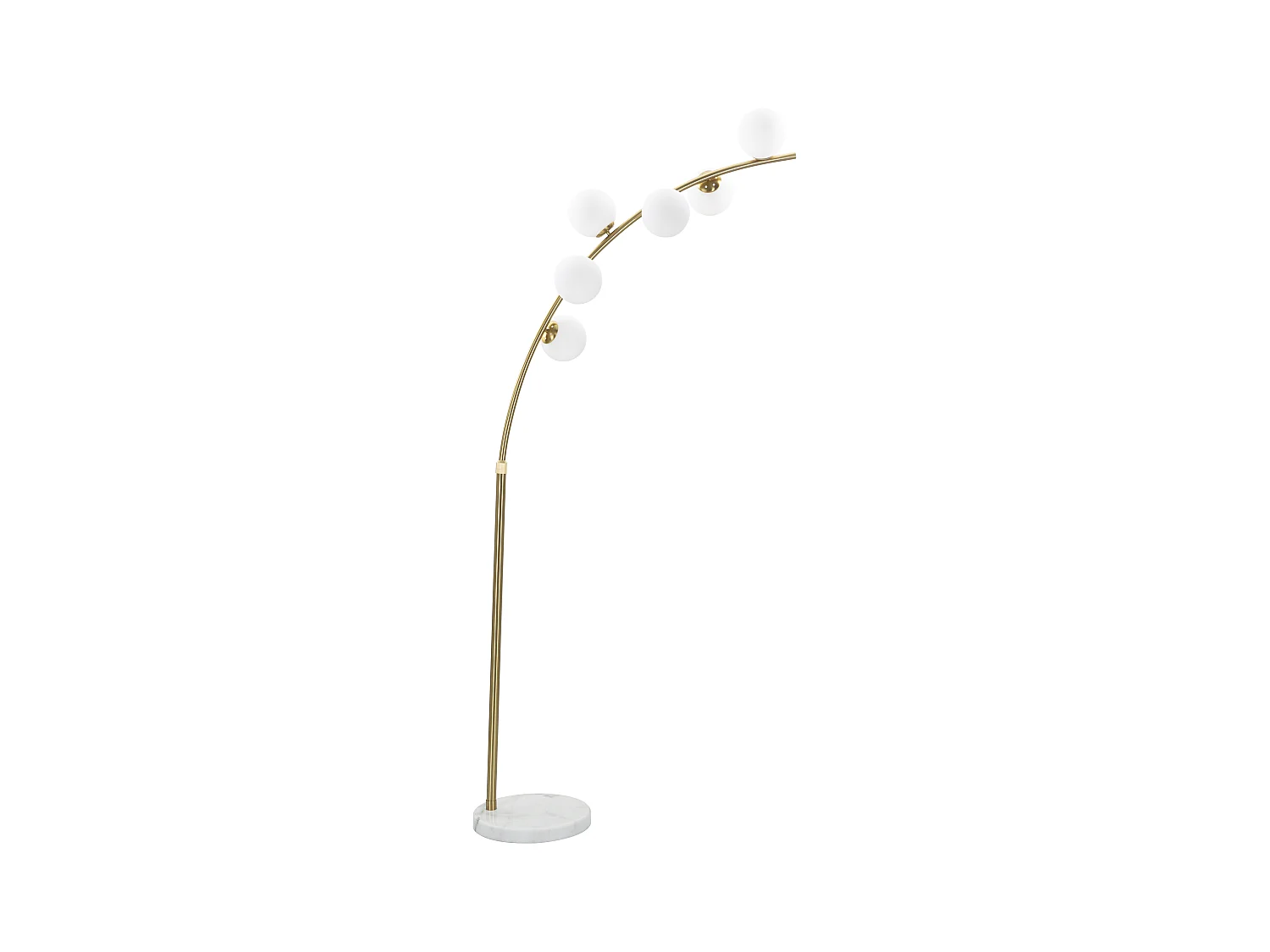 LAMPADAIRE GLAMY ARC 6 LUMIÈRES CM 130X45X220-246
