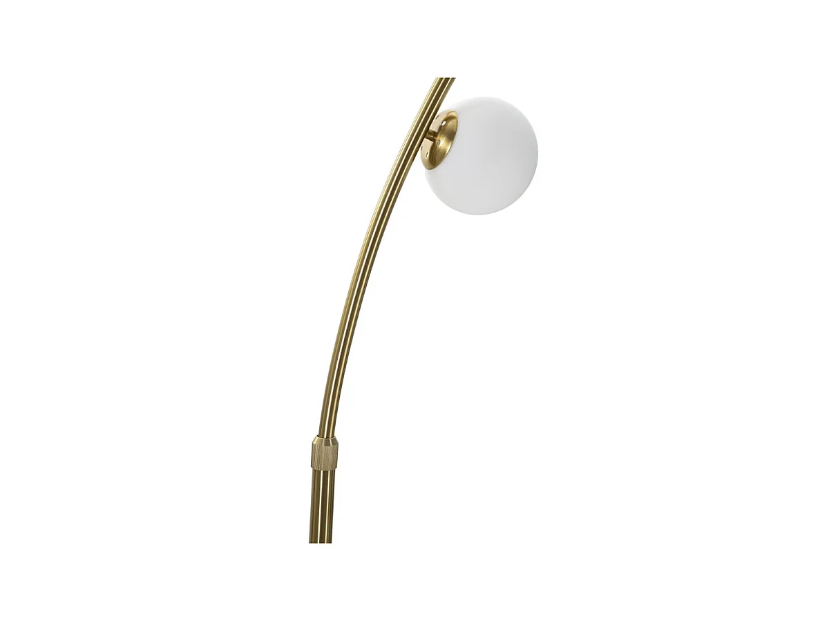 Lampadaire Arc 6 Sphères "Luci" 220cm Blanc & Or
