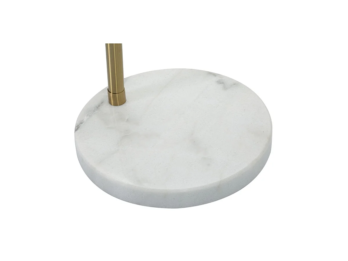 Lampadaire Arc 6 Sphères "Luci" 220cm Blanc & Or