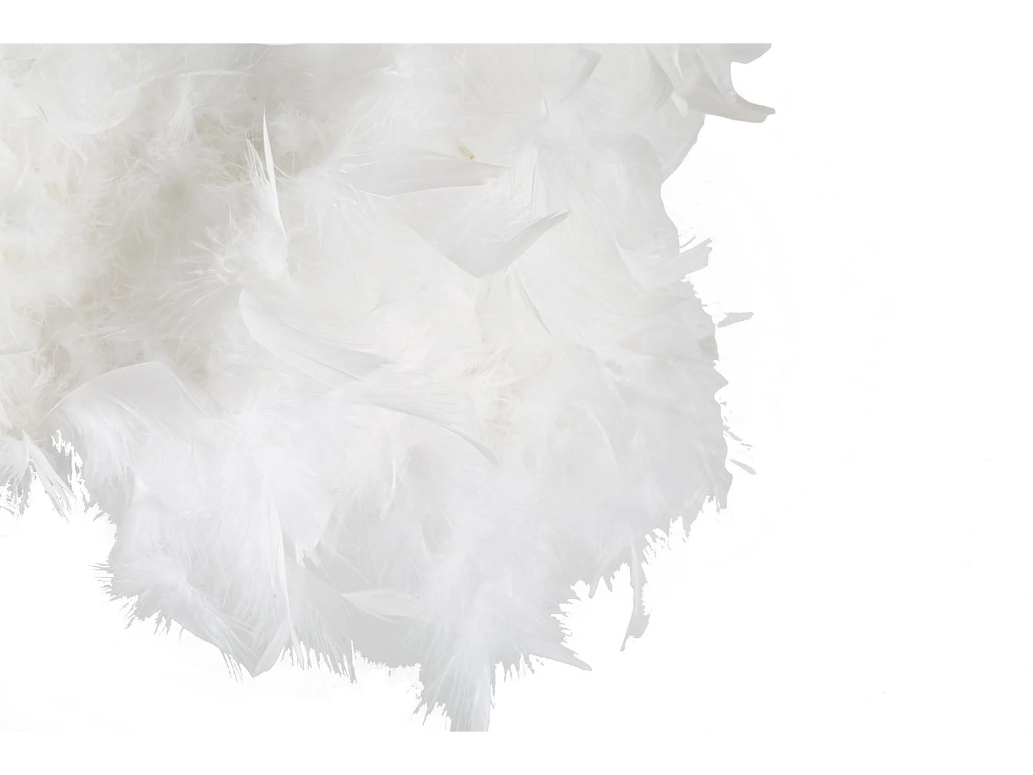 Lampadaire Imitation Plume "Arc" 180cm Blanc & Noir