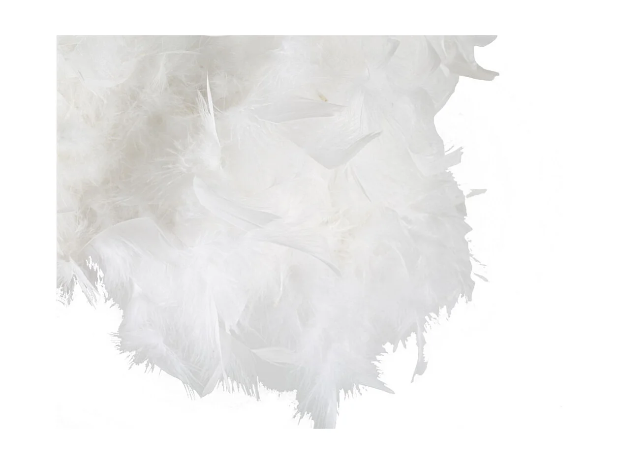 Lampadaire Imitation Plume "Arc" 180cm Blanc & Noir