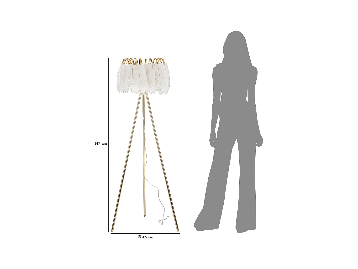 VEREN STANDAARD VLOERLAMP CM Ø 46X147