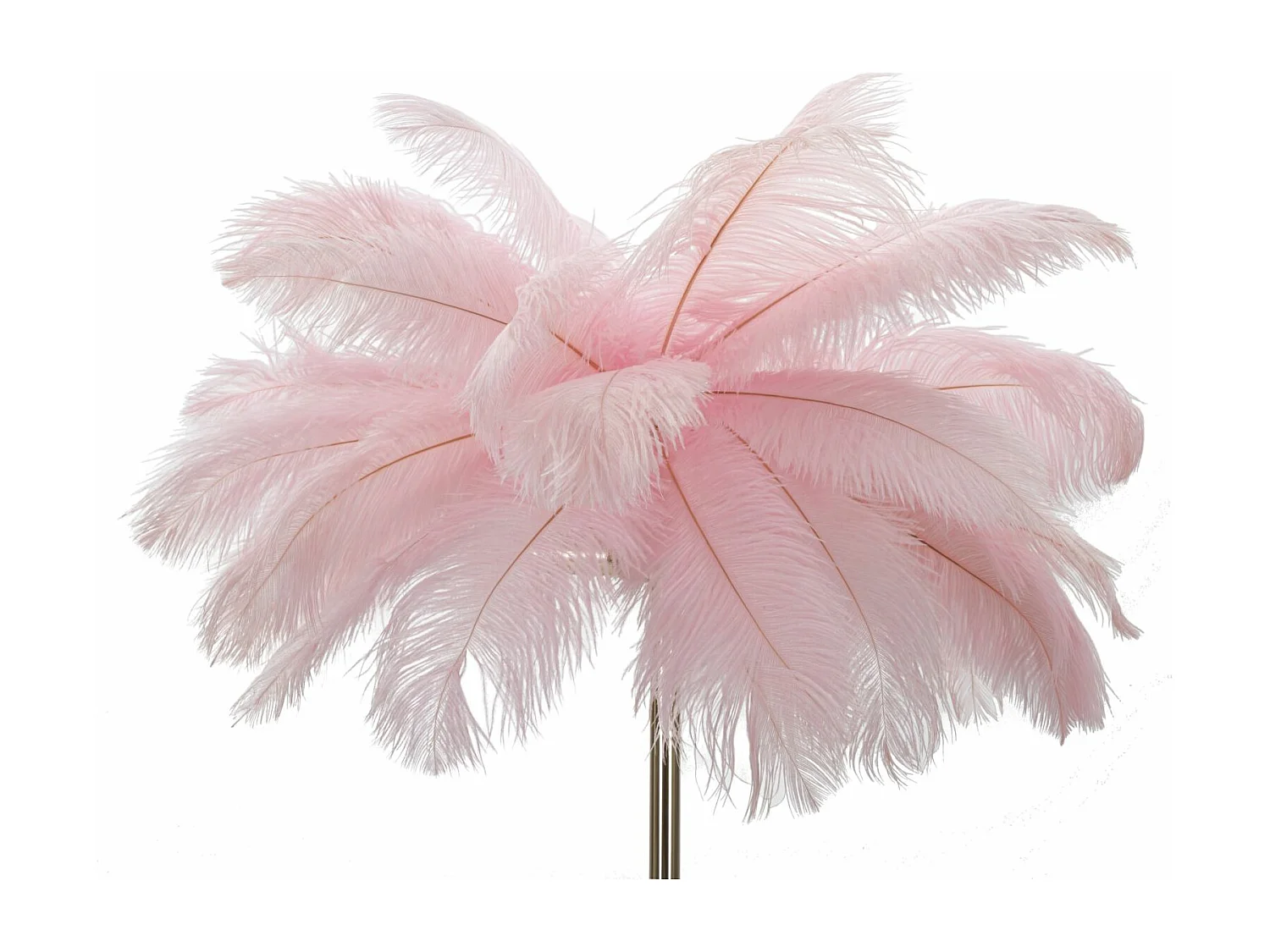 Lampadaire Imitation Plume "Palm" 160cm Or & Rose