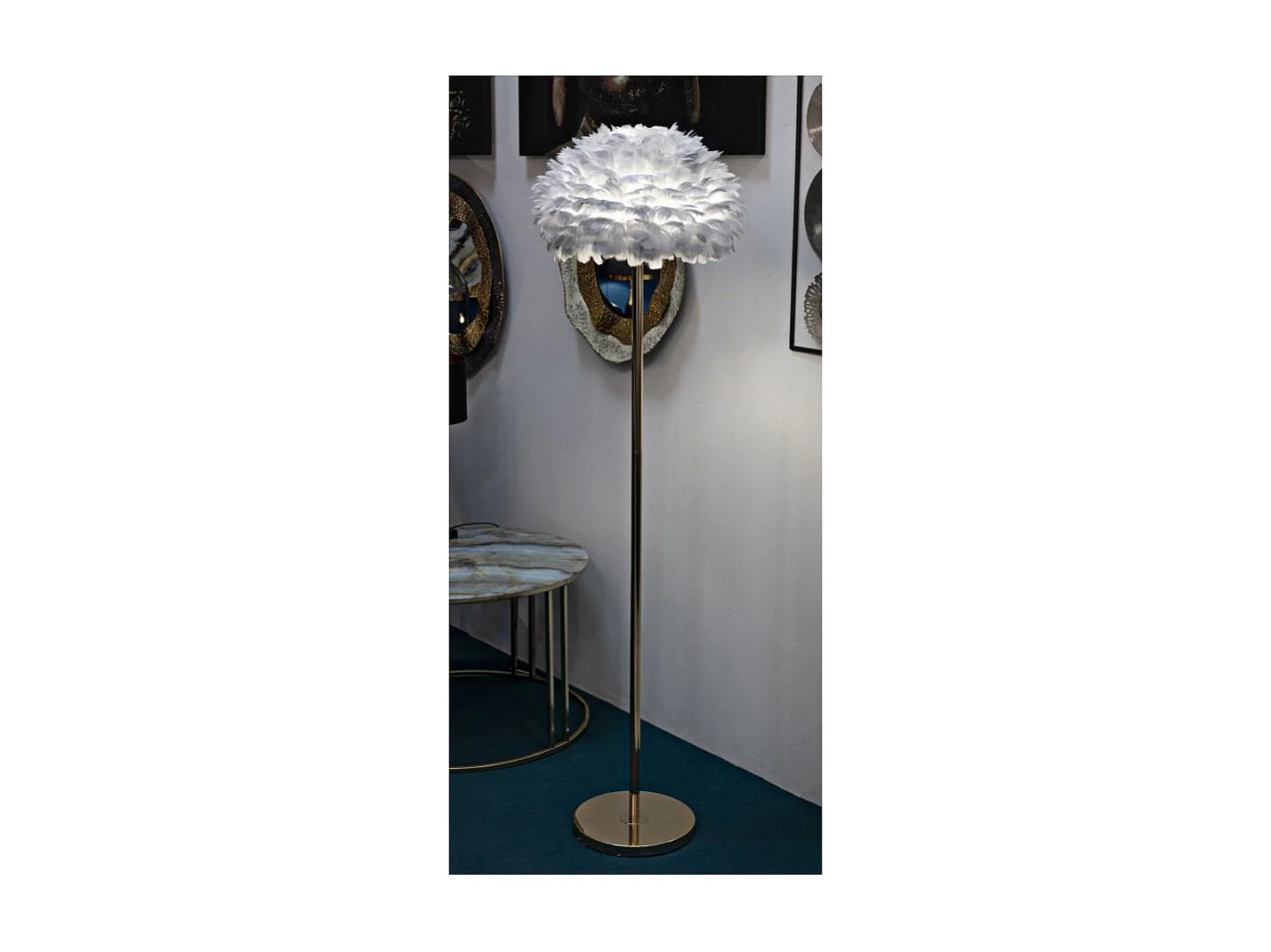 FEATHERS SLIM GRIJZE VLOERLAMP Ø 43X170 CM