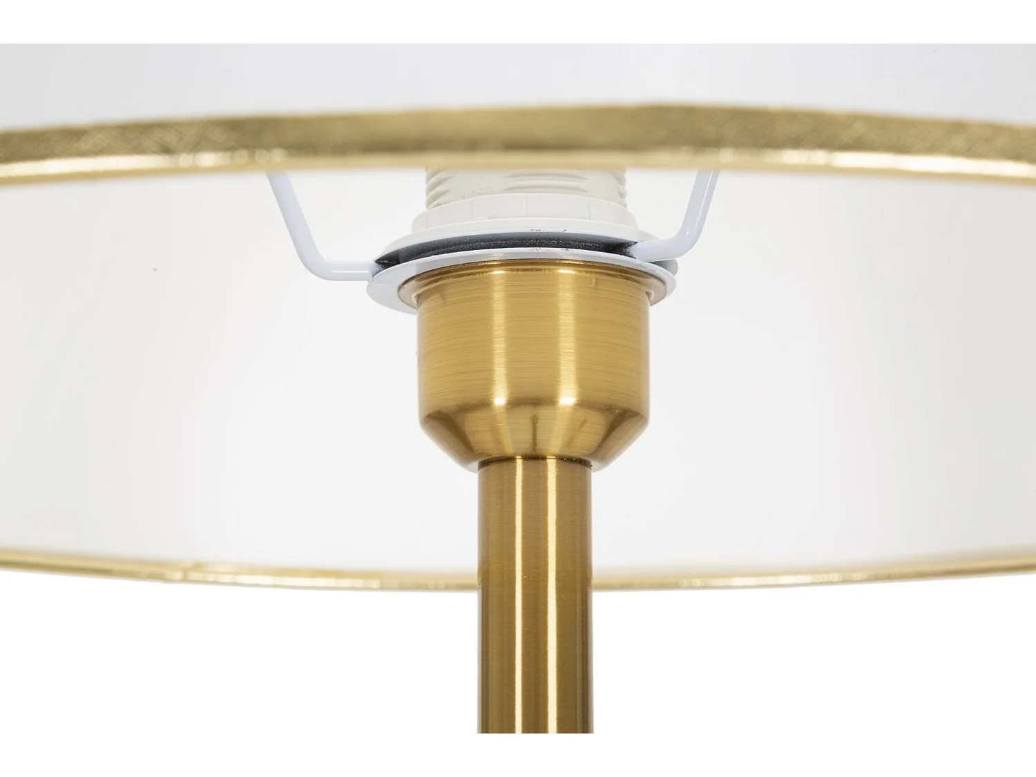 Lampadaire Design en Métal "Hanger" 173cm Blanc & Or