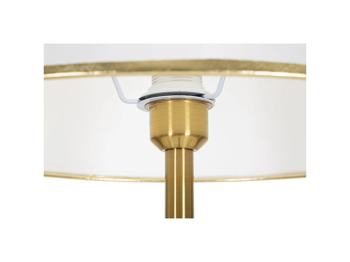 Lampadaire Design en Métal "Hanger" 173cm Blanc & Or