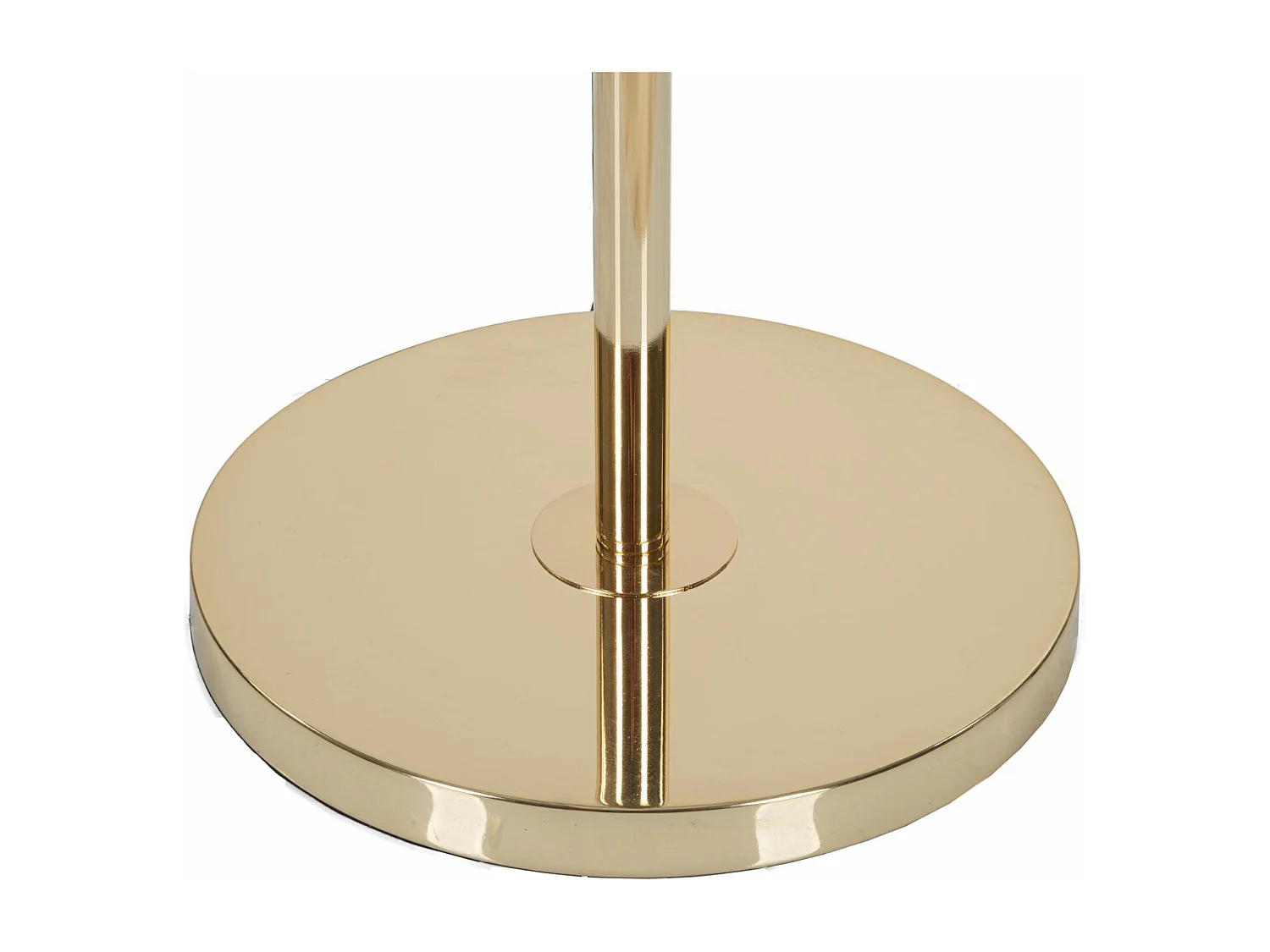 Lampadaire Imitation Plume "Slim" 170cm Or & Blanc