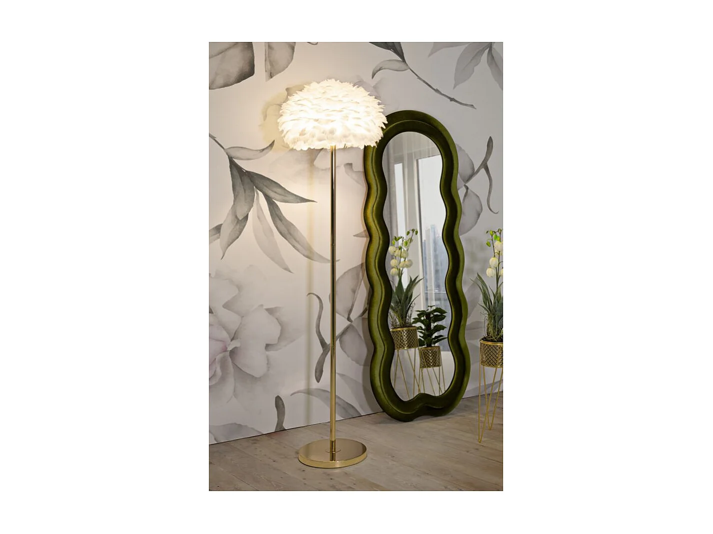 FEATHERS SLIM VLOERLAMP WIT CM Ø 43X170