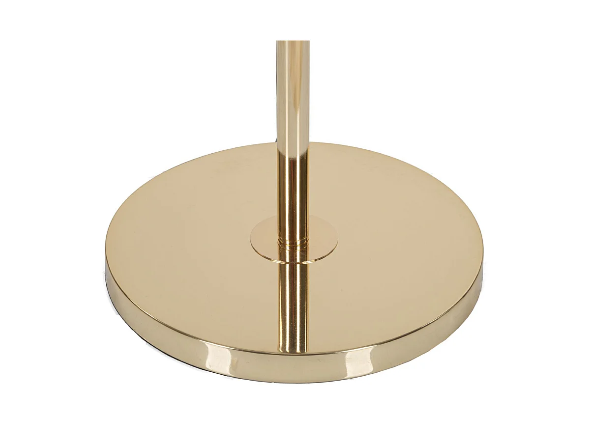 Lampadaire Imitation Plume "Slim" 170cm Or & Blanc