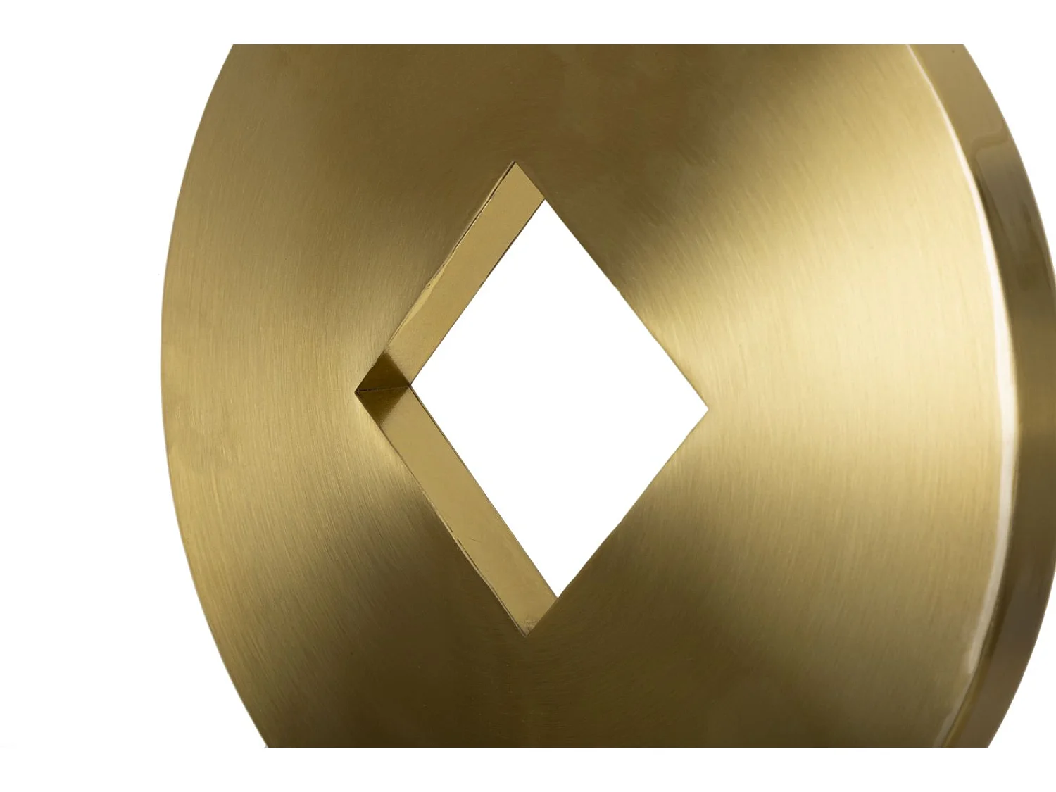 Lampadaire en Métal "Coin" 151cm Or & Blanc