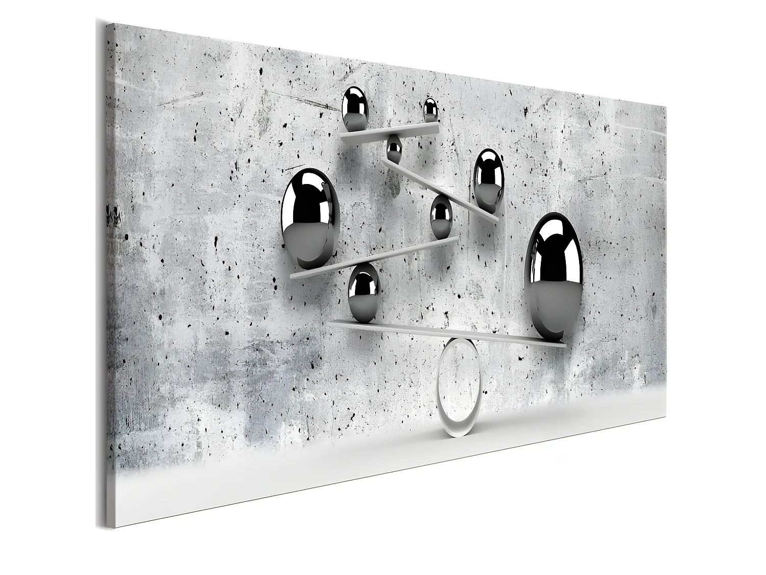 Tableau Balls and Concrete (1 Part) Narrow 135x45 cm