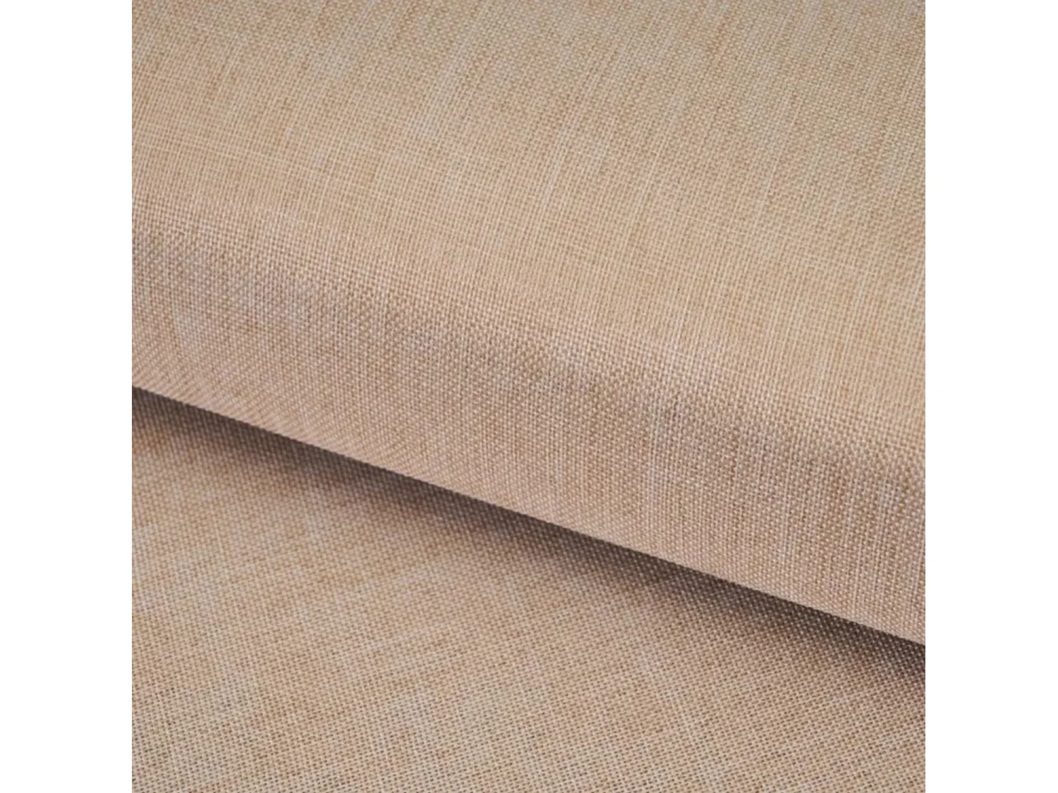 Pouf banquette coffre de rangement pliant en lin coloris beige foncé - Longueur 76 x Profondeur 38 x Hauteur 38 cm