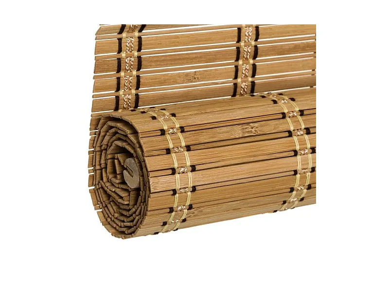 Store enrouleur retrousser de fenêtre en bambou naturel,store à rouleau aveugle,rideau occultant-Longueur 180 x Profondeur 90 x Hauteur 2.5 cm