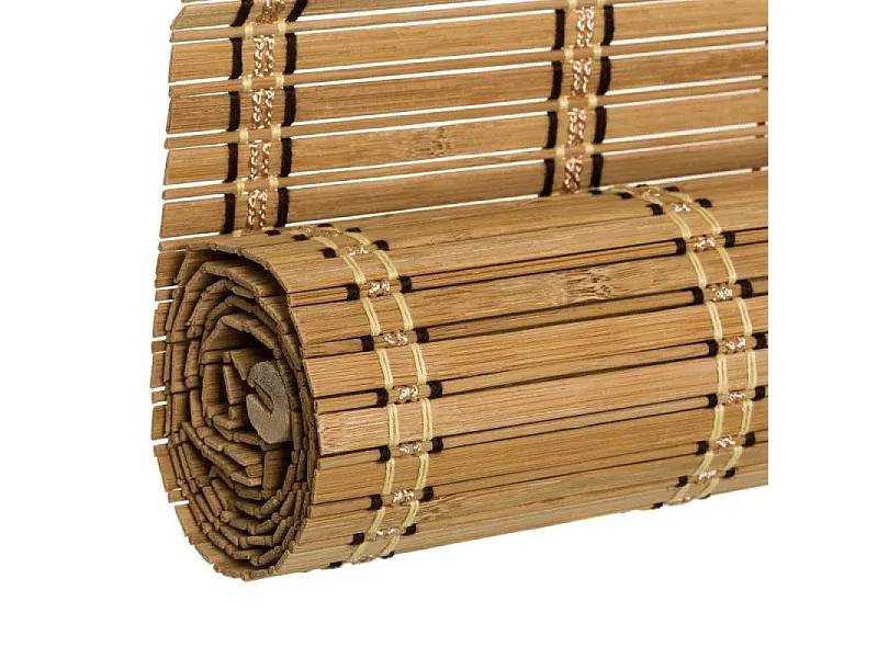 Store enrouleur retrousser de fenêtre en bambou naturel,store à rouleau aveugle,rideau occultant-Longueur 180 x Profondeur 90 x Hauteur 2.5 cm