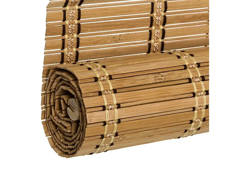 Store enrouleur retrousser de fenêtre en bambou naturel,store à rouleau aveugle,rideau occultant-Longueur 180 x Profondeur 90 x Hauteur 2.5 cm